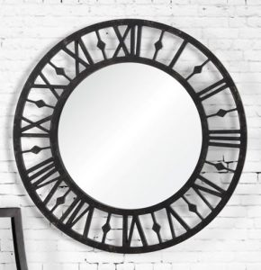 Round metal clock mirror ZQ0090